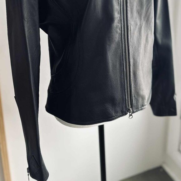Harley-Davidson Black Leather Moto Jacket with Embroidered Filigree – US L - Picture 5 of 12